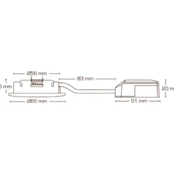 Scan Products Claudia Loop indbygningsspot, 3000K, børstet aluminium