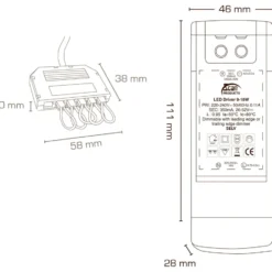 Scan Products driver, dæmpbar, 18W