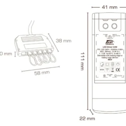 Scan Products driver, dæmpbar, 9W