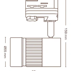 Scan Products Esma 3F skinnespot, 4000K, Ø5,5 cm, sort