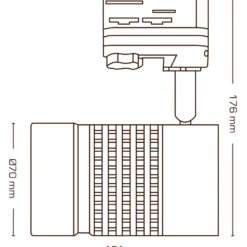 Scan Products Esma 3F skinnespot, 4000K, Ø7 cm, sort