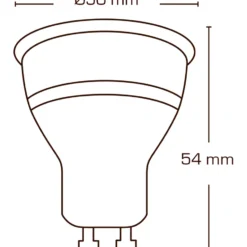 Scan Products GU10 spotpære, dæmpbar, 3000K, 38° spredning