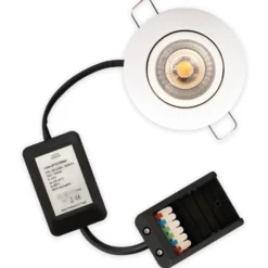 Scan Products Luna Low Profile 2.0 indbygningsspot, 3000K, mat hvid, 6 stk