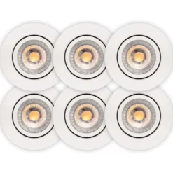 Scan Products Luna Low Profile 2.0 indbygningsspot, 3000K, mat hvid, 6 stk