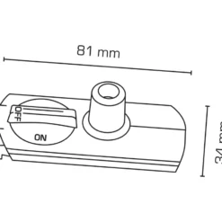 Scan Products Mita 1F pendeladapter, sort