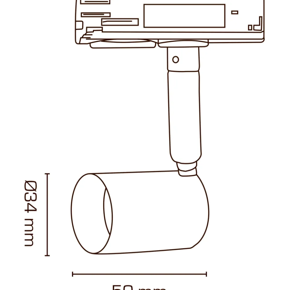 Scan Products Mita 1F skinnespot, Ø5 cm, hvid