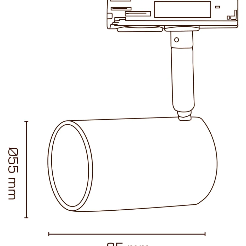 Scan Products Mita 1F skinnespot, Ø5,5 cm, sort
