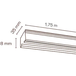 Scan Products Mita 1F strømskinne, sort, 1,75 meter