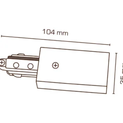 Scan Products Mita 1F tilslutning, sort, højre