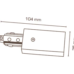 Scan Products Mita 1F tilslutning, sort, venstre