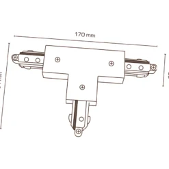 Scan Products Mita 1F T-stykke, hvid, højre