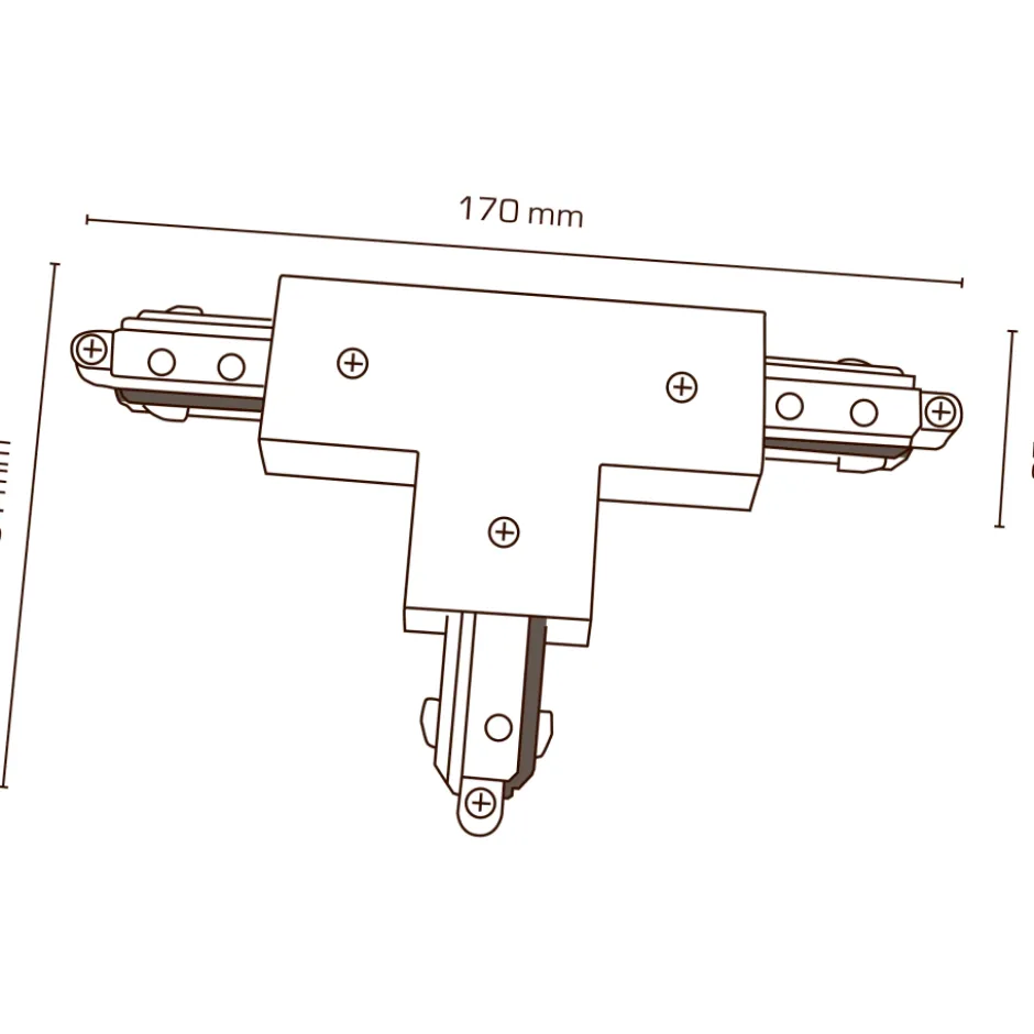 Scan Products Mita 1F T-stykke, hvid, venstre