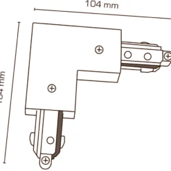 Scan Products Mita 1F vinkelsstykke, hvid, indvendig