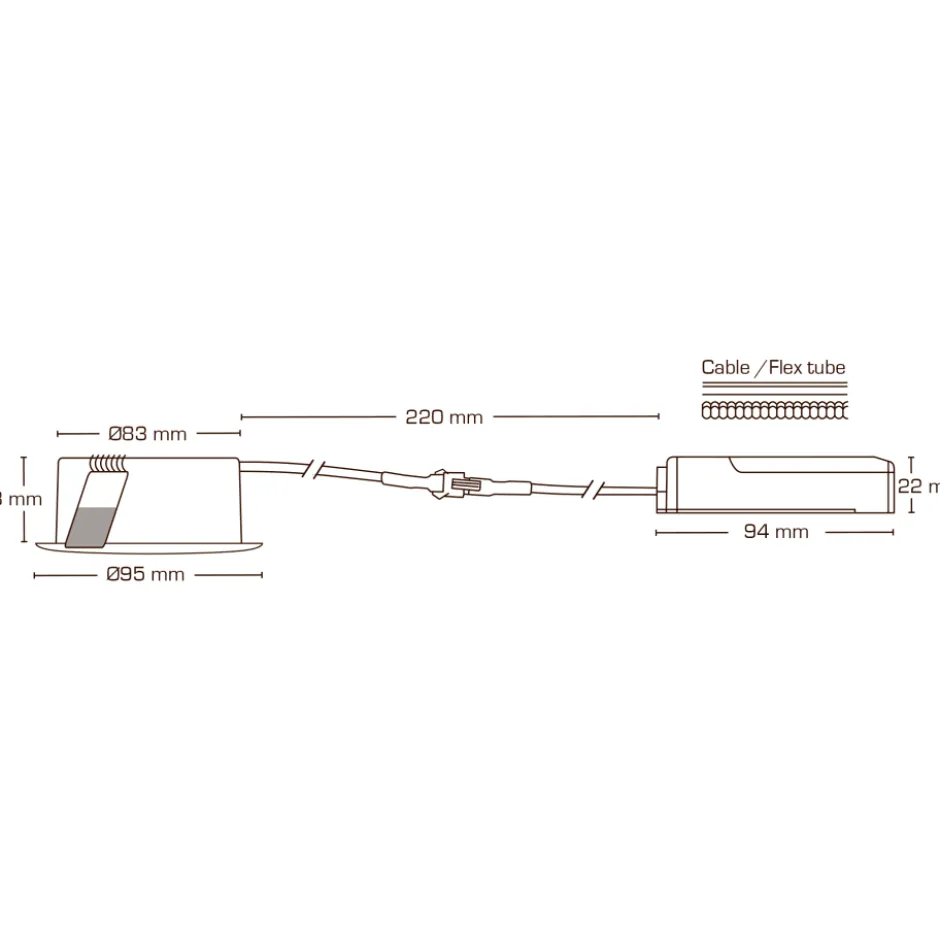 Scan Products Sabina Low Profile indbygningsspot, mat hvid, 4000K