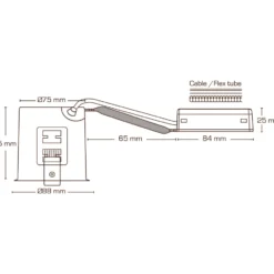 Scan Products Zeta indbygningsspot, GU10, galvaniseret stål