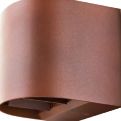 SG Artes Round udendørs væglampe, 3000K, corten