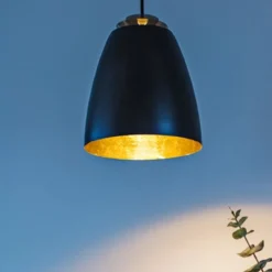 SG Bell pendel, sort/guld, Ø23 cm