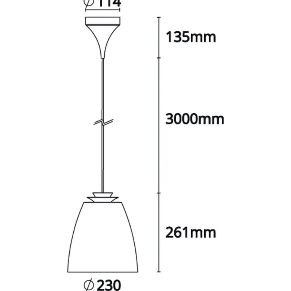 SG Bell pendel, sort/guld, Ø23 cm