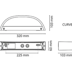 SG Curve Direct udendørs væglampe, 2700K, hvid