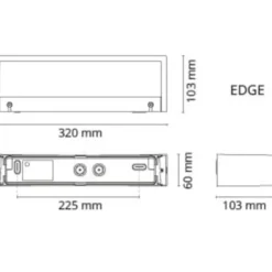 SG Edge udendørs væglampe, 2700K, hvid