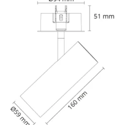 SG Tube Mini R spotlampe, 2700K, sort