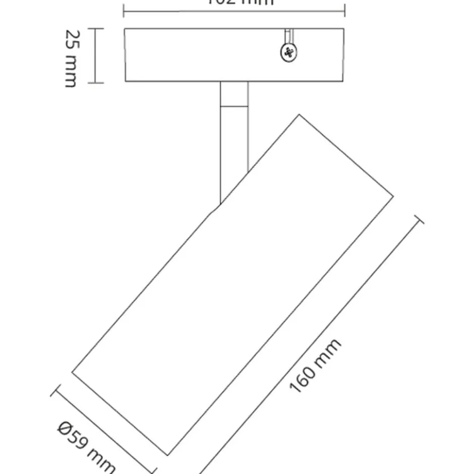 SG Tube Mini S loftlampe, 3000K, sort