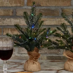 Sirius Bella kunstigt juletræ med farvet lys, 30 cm