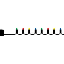 Sirius Easy-Line udendørs lyskæde, batteri, 80 farvede lys, 7,9 meter