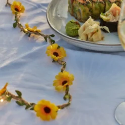 Sirius Flora Sommerblomster lyskæde, 2 meter, gul
