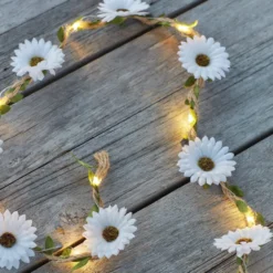 Sirius Flora Sommerblomster lyskæde, 2 meter, hvid