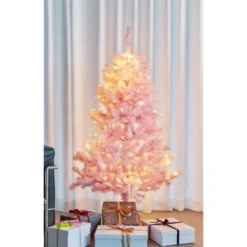 Sirius Pinky kunstigt juletræ med lys, 150 cm