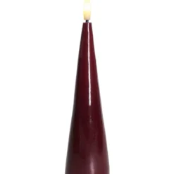 Sirius Sille kegle LED bloklys, batteri, bordeaux, H17 cm