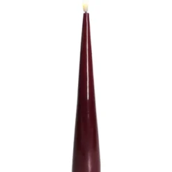 Sirius Sille kegle LED bloklys, batteri, bordeaux, H26 cm