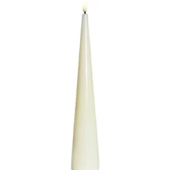 Sirius Sille kegle LED bloklys, batteri, råhvid, H26 cm