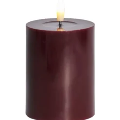 Sirius Sille LED bloklys, batteri, bordeaux, H10 cm