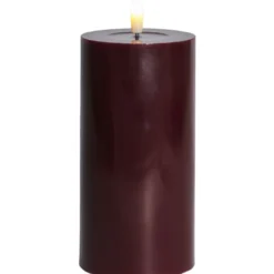 Sirius Sille LED bloklys, batteri, bordeaux, H15 cm