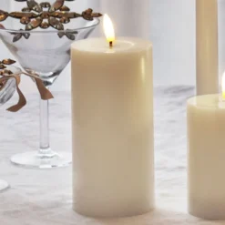 Sirius Sille LED bloklys, batteri, råhvid, H15 cm