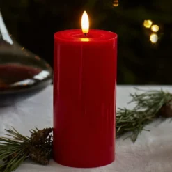 Sirius Sille LED bloklys, batteri, rød, H15 cm