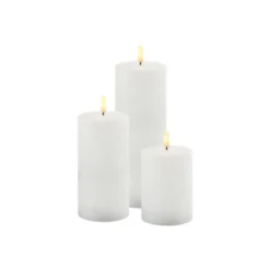 Sirius Sille udendørs LED bloklys, batteri, hvid, 3-pak