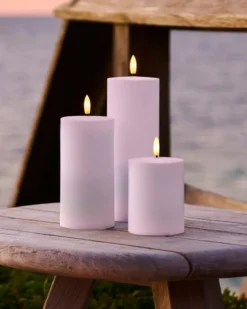 Sirius Sille udendørs LED bloklys, batteri, hvid, 3-pak
