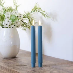 Sirius Smilla LED kronelys, genopladelig, blå