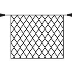 Sirius Tech-Line udendørs lysnet, 168 varm hvide lys, 1,7x1,4 meter, forlænger