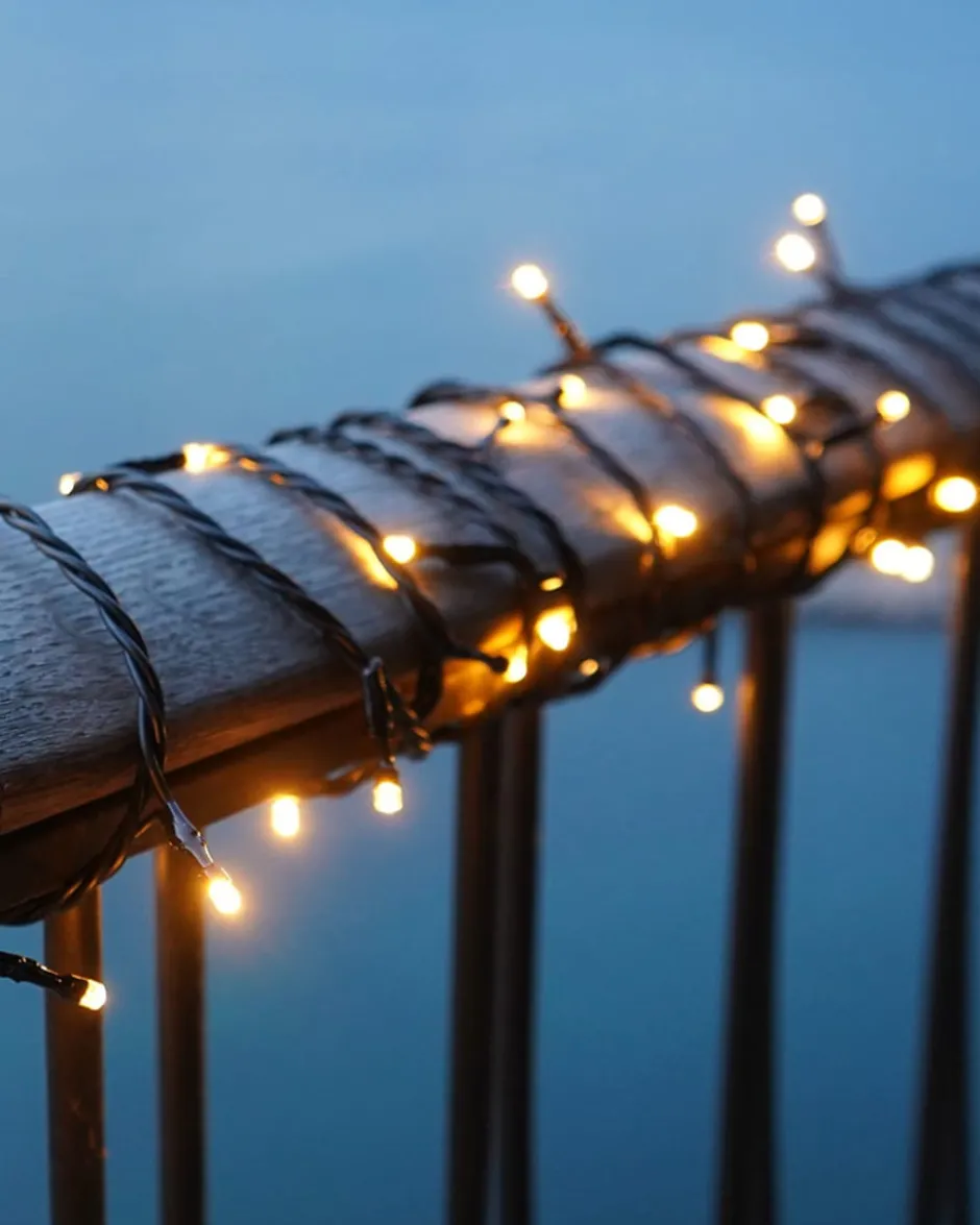 Sirius Top-Line Energy udendørs lyskæde, 100 varm hvide lys, 10 meter, forlænger