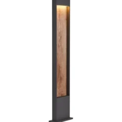 SLV Flatt Pole havelampe, brun, 100 cm