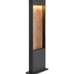 SLV Flatt Pole havelampe, brun, 65 cm