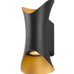 SLV modela væglampe, sort/guld