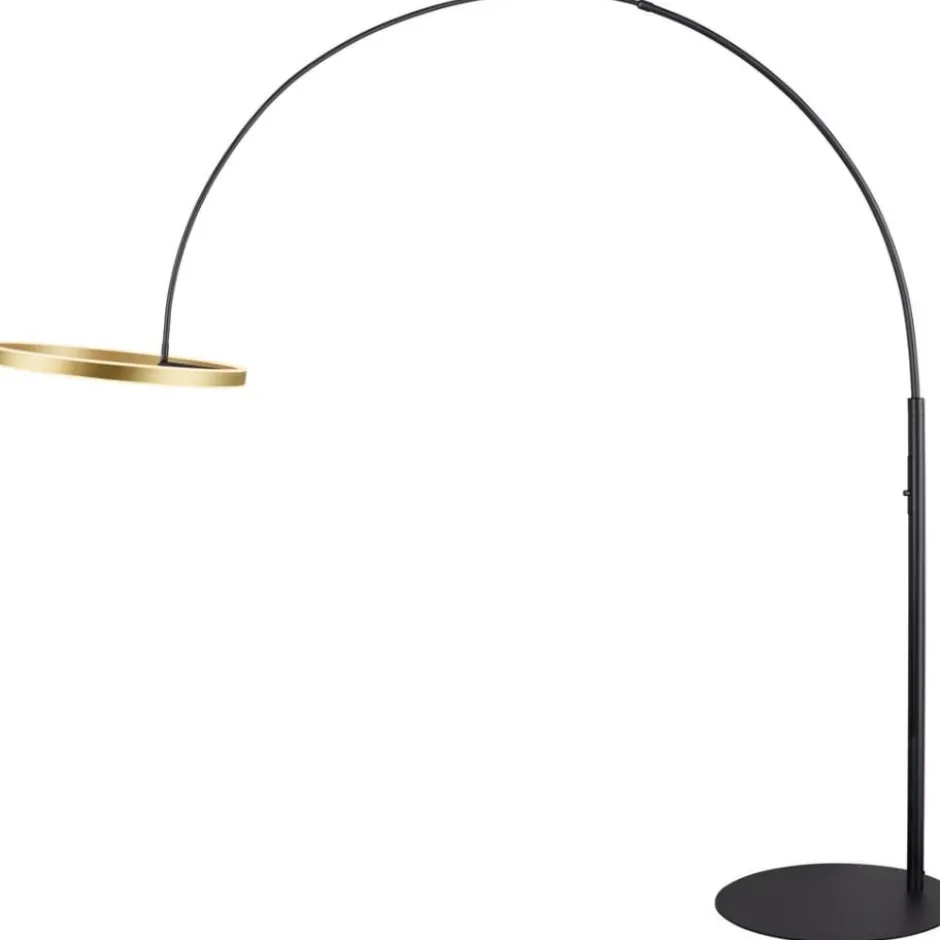 SLV One Bow gulvlampe, sort/messing