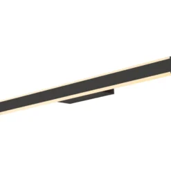 SLV One Linear væglampe, sort, 70 cm