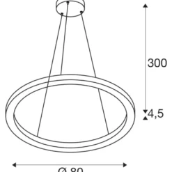 SLV One pendel, Ø80 cm, hvid
