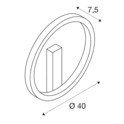 SLV One væglampe, hvid, Ø40 cm